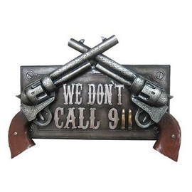 DWK CORPORATION Don't Dial 911 We Don't Call 12 x 18 inch Neutral/Metallic Plastic LED Wall Mount Sign for Office, Property, Warning