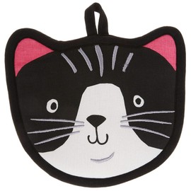 Kay Dee Designs Crazy Cat Pocket Mitt Towel, Black/White