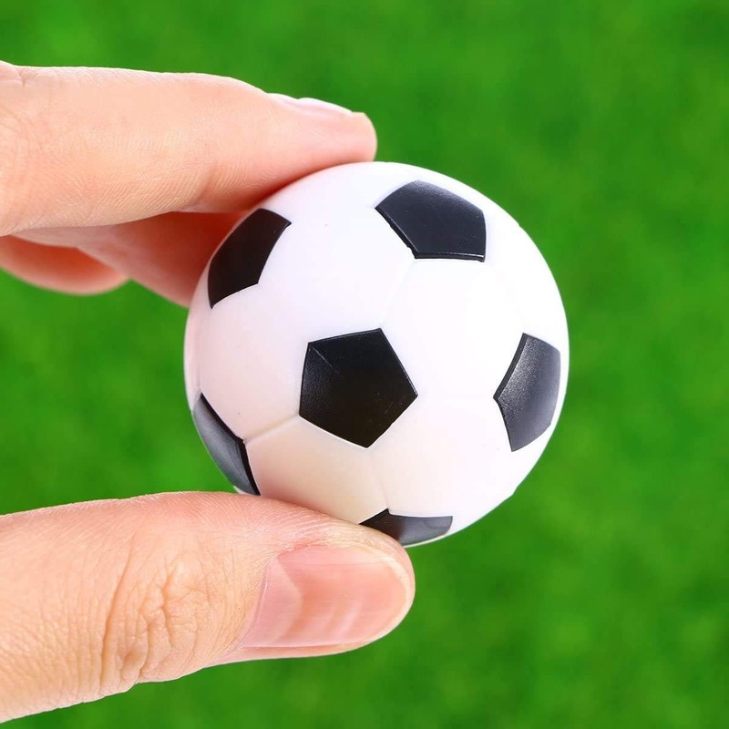 Miss-shop Small Mini Table Football Balls, Pack of 6 Black
