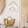 Huester Play Sign - Wooden Plaque, Kids' Playroom Wall Decor,