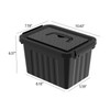 Rocketmyth 6 Quart Latching Bin with Handle, Black Plastic Storage