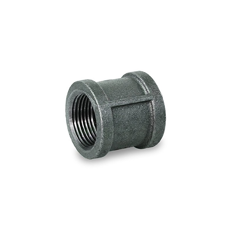 SUPPLY GIANT CNDQM038 Straight Malleable Iron Coupling With Black Coating