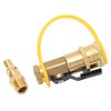 RV Propane Shut-off Valve, Gas Quick Connect Fitting, 1/4" Gas