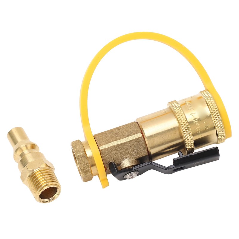 RV Propane Shut-off Valve, Gas Quick Connect Fitting, 1/4" Gas