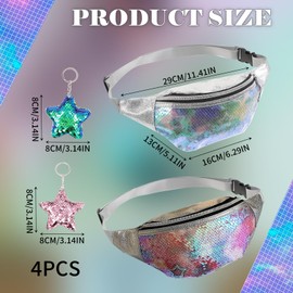 PMELCXD Women's Festival Glitter Bum Bag - Eye-catching MTV Shirt Women - Versatile Bag for Space Costume Outfit - Compatible with Martian Costume Women