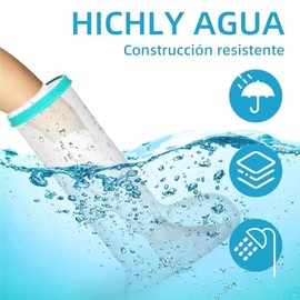 Funda impermeable para ducha, Vendaje de Ducha Hermético, Manguitos Reutilizables para Manos y Piernas de Adultos, Cubierta Hermética Para Mantener Seco Al Ducharse (Pierna Entera Adulto)