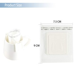 150-Pack Single-Serve Coffee Filter Bags, Hanging Ear Design, 7.5x9cm, Chemical-Free Construction, Perfect for Home, Office, Camping & Travel Use