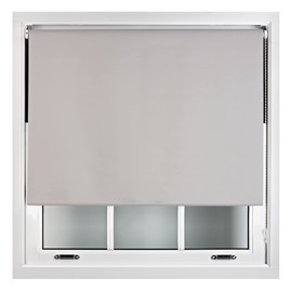 Furnished Blackout Roller Blind 100% Blackout Grey 60cm x 210cm