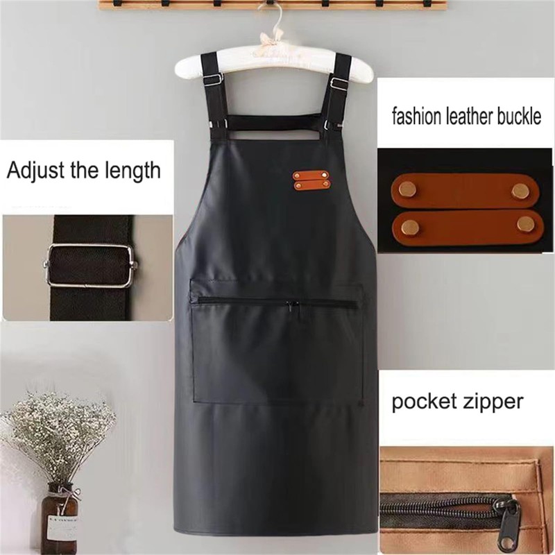Waterproof Apron,Leather Apron For Men,Work Aprons With One Big Pocket