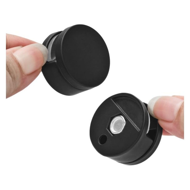Black Frameless Mirror Mounting Hardware Kit Zinc Alloy Mirror Holders