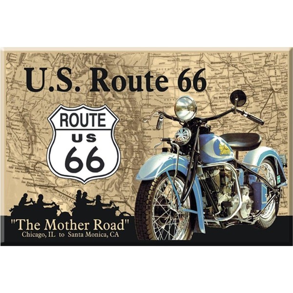 Desperate Enterprises U.S. Route 66 Refrigerator Magnet, 2" x 3"