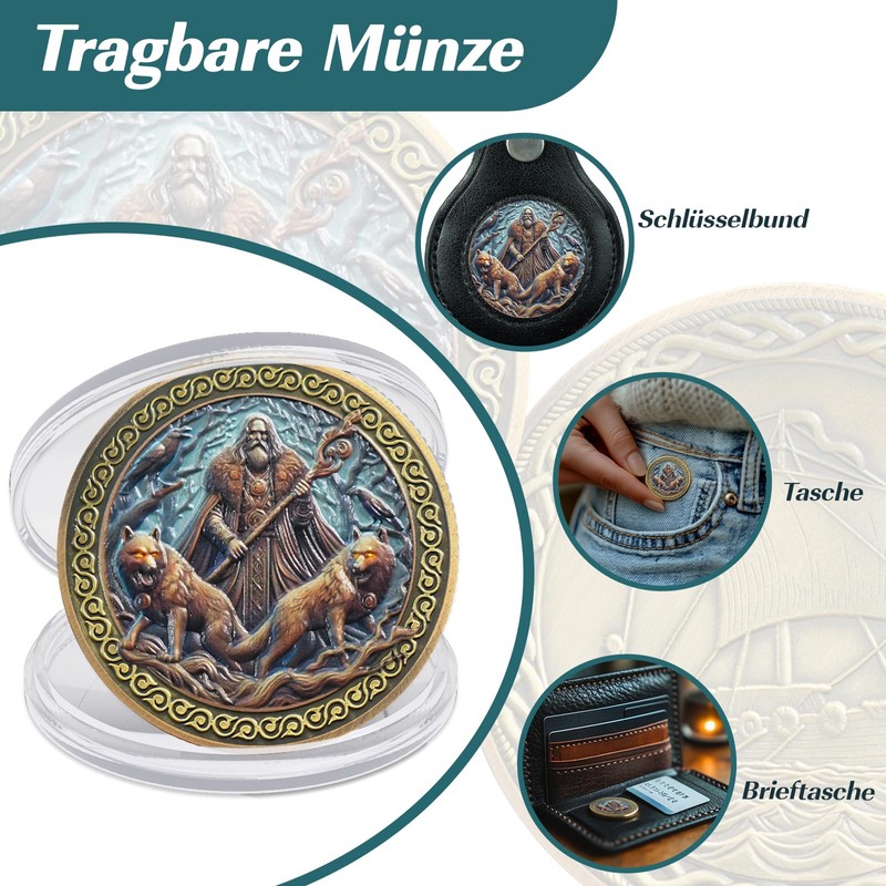 Odin's Guardians Commemorative Coin - Nordic Mythology Design - "Thunder