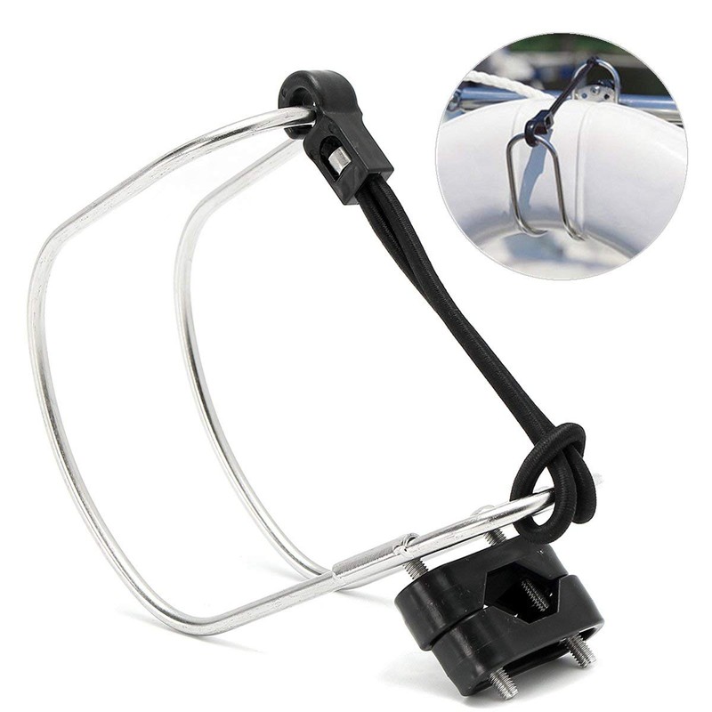 2pcs Stainless Steel Marine Horseshoe Bracket Life Buoy Ring Holder