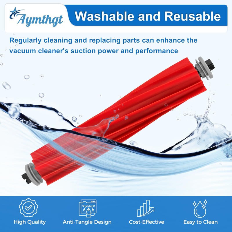 Aymthgt 4 Pack Roller Brush Replacement fit for Roborock S7,