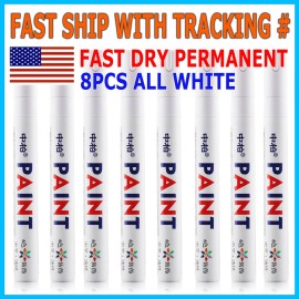 Kumbala 10X White Paint Pen Marker Waterproof Permanent Car Tire Lettering Rubber Letter