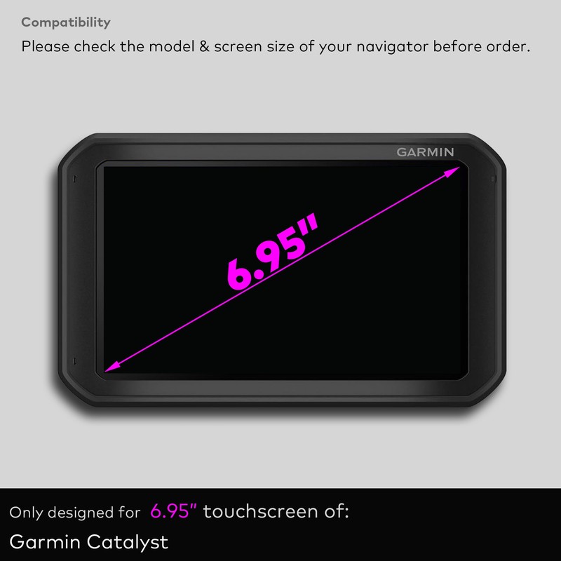 INNOSURE Tempered Glass Screen Protector for Garmin Catalyst Driving Performance