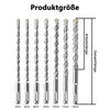 7-Piece Masonry Drill Bit Set: Concrete Drill Bit Alloy Steel