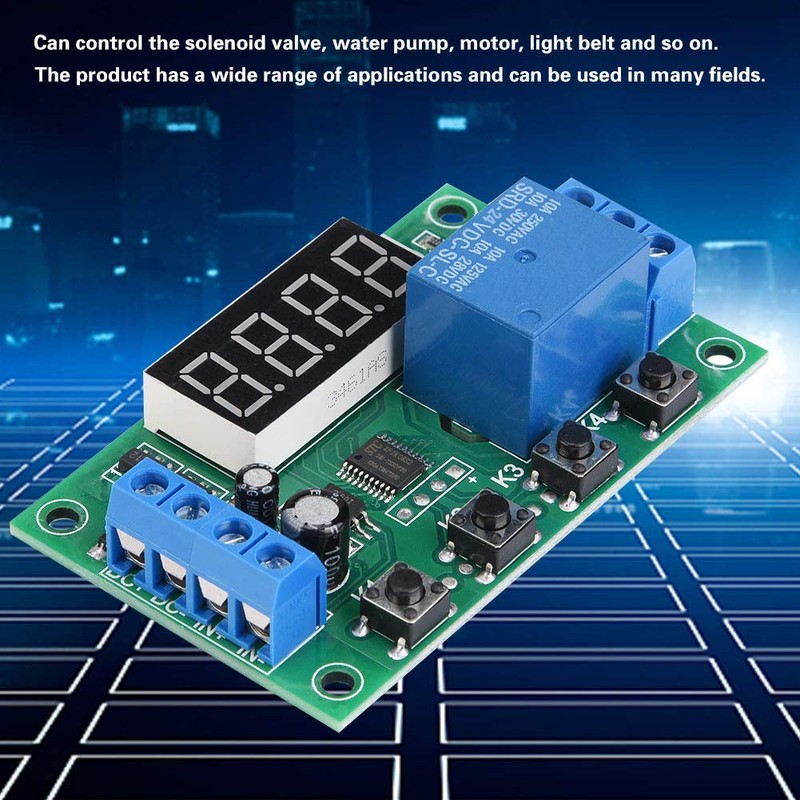 5V/12V/24V Delay Timer Digital Control Switch Relay Module with LED