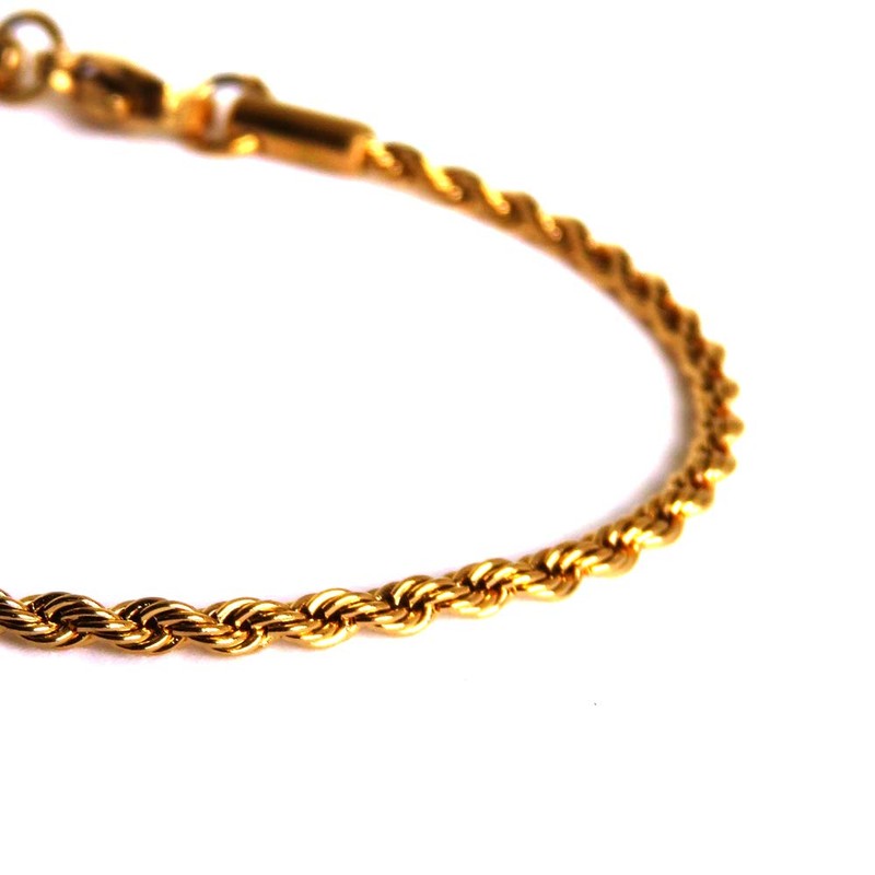 LUXSTAR Anklet, Twist Chain, Thin, Hypoallergenic, Stainless Steel, Men's, Women's,