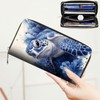 DSRGRGFDJ Leather Wallet for Women,Large Capacity RFID Blocking Clutch,Zip Around