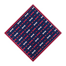 HankieWorld Unisex Bandanas Single Pack Super Soft Cotton 22 inch Cowboy Large Handkerchief with Nice Package(Dog Bone)