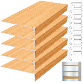 Hoolerry 5 Pcs Wire Shelf Covers Foamed PVC Wire Rack Covers for Removable Closet (Not Wood) Pantry Shelves for Cabinet Bathroom Kitchen Shelving Decoration