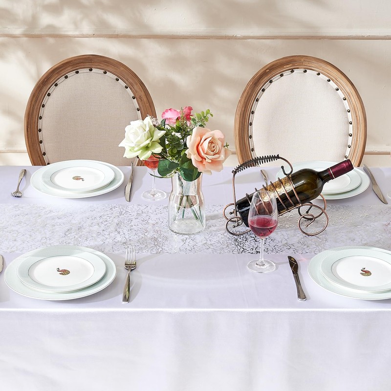 Silver Table Runner 28 x 275 cm Shiny Metallic Mesh