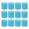 PATIKIL 2" x 177" Self Adhesive Bandage Wrap, 12 Pcs Elastic Self Breathable Self Adherent Wrap Tape for Stretch Athletic Sports Wrist Ankle Outdoor Tape, Sky Blue