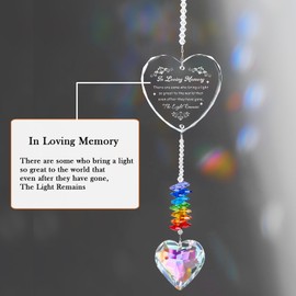 Sympathy Gifts for Loss of Loved one Memorial Gifts for Loss of mom dad Bereavement Ideas Crystal Suncatcher (Love Memorial)