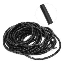 Haofy Cable de Alambre Espiral Organizador de Cable Flexible para Cable de Oficina de Vida Domiciliaria, Negro φ8 Mm 10 Metros