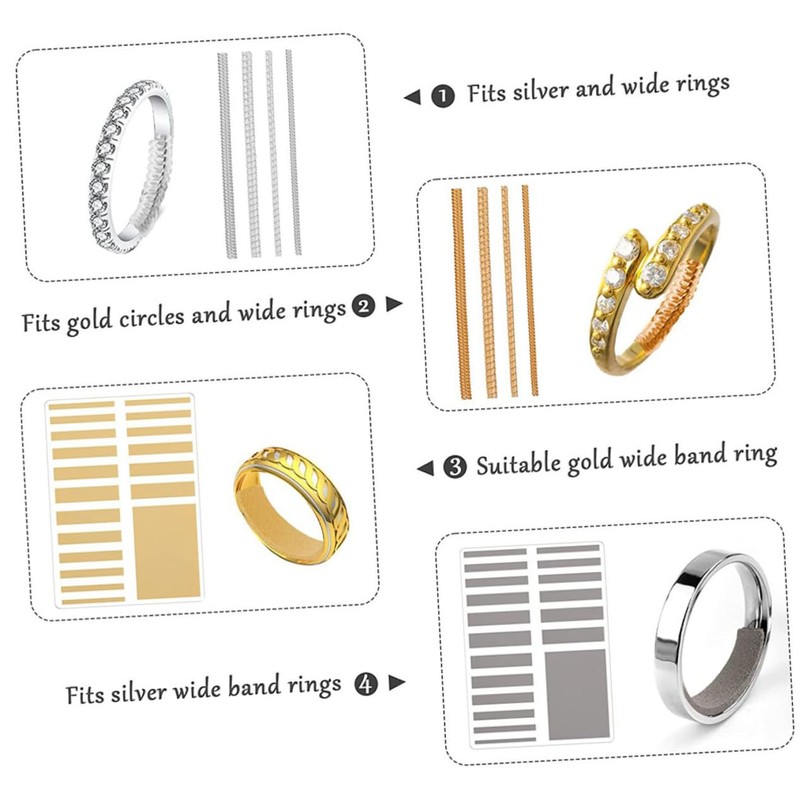 Operitacx Invisible Ring Size Adjusters Set Ring Smaller Adjuster S