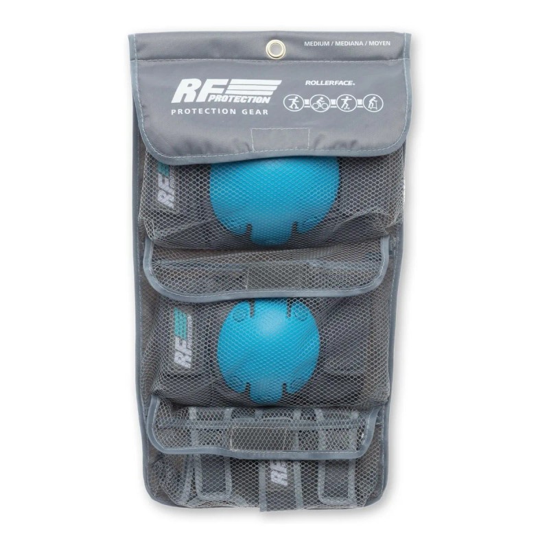 Set De Protección Para Patinaje Rollerface Azul/gris
