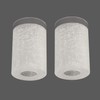 Anmire 2 Pack White Linen Frosted Glass Lamp Shade, Cylinder