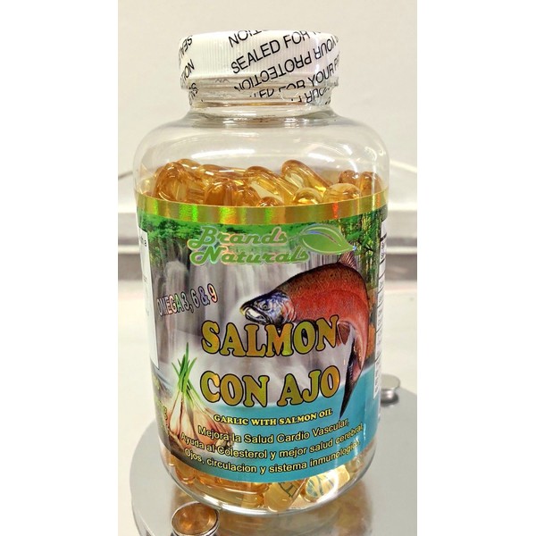 Omega 3 6 9 capsules y ACEITE SALMON Ajo- OMEGA 3 6 9 SALMON Oil & Garlic 200pcs