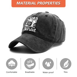 Gelasgo Dad Caps for Men Adjustable Baseball Cap Cotton Breathable Grandad Birthday Gifts for Men(Black)