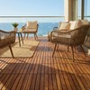 Bare Decor EZ-Floor Interlocking Flooring Tiles in Solid Teak Wood