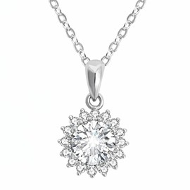 Moissanite Pendant Necklaces Jewelry For Women Sunflower Necklace Wedding Jewelry Sterling Silver Choker For Women Commemorative Gifts A True Gift For Mothers,Wifes And Girlfriends