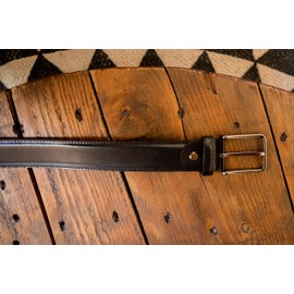 Gusti Silva Leather Belt 90 cm Simple Leather Belt with Buckle Belt Accessories Men's Leather, black