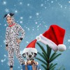 Sincere Party Sincere Party Dalmatiner Onesie Kostüm für Kinder,aus Vlies Fleckhund Onesie Verkleiden Kostüm Klein (4-6)