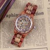 Dentily Automatic Movement Wooden Watch Skeleton Wood Watch Self-Winding Watches