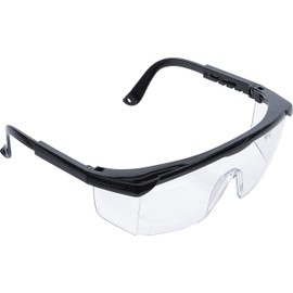 Kraftmann 80887 Goggles with Adjustable Temples, Black/Transparent
