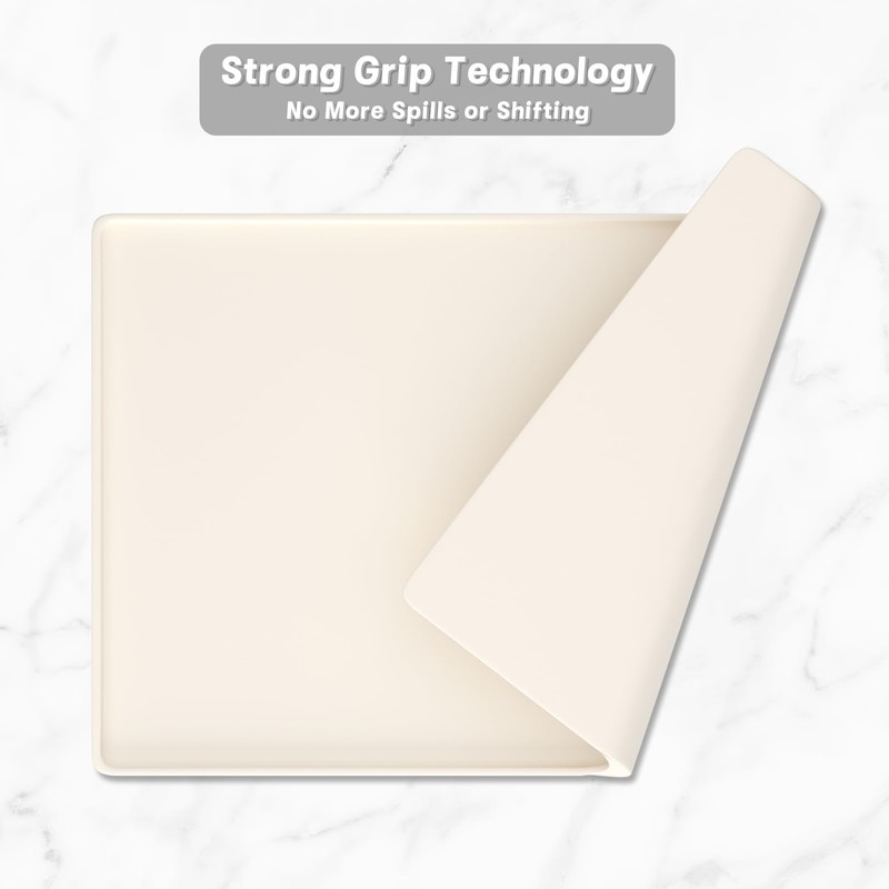 Rnivvi Silicone Coffee Mat, 16" x 24" Waterproof Raised Edge