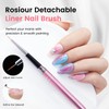 Rosiour Rubber Base Gel Nail Polish with Nail Liner Brush,