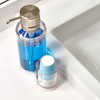 iDesign Mouthwash Dispenser Pump with Attached Paper Cup Holder Caddy,