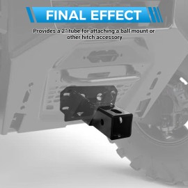 RI Fit 2018-25 Polaris Ranger 1000 XP Front Steel 2" Receiver Hitch 2'' Attachments