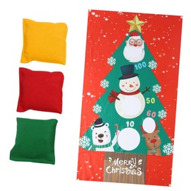 CORHAD Christmas Toss Game with Sandbags and Flags Interactive Holiday Fun for Family and Boys and Girls for Parties Classroom Activities and Festive Decorations