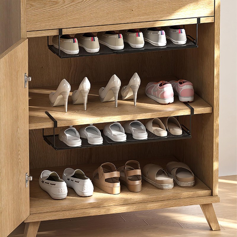 PowerKing Expandable Under Cabinet Shelf, Adjustable Length Under Shelf Storage
