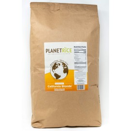Planet Rice Bulk Sprouted Blonde Rice Bulk - Great for Cooking - Gaba Rice Gluten-Free, Non-GMO, Vegan, Paleo, with 64% more Fiber - Soft and Chewy Texture - 25 lbs