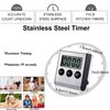 4 Pack Digital Kitchen Timer Magnet, Stainless Steel Cooking Timers