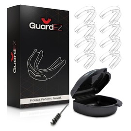 Guarda dental - 8 pcs de protector bucal para dormir, ideal para bruxismo y relajación mandibular, guarda bruxismo dental - paquete con 8 bucales y caja de almacenamiento.